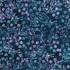 50's Cotton Batik: Lavender Haze & Aqua Sky Floral on Navy - Per ½ Metre