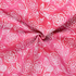 50's Cotton Batik: Pale Pink Floral on Cerise - Per ½ Metre