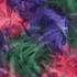 50's Cotton Batik: Tie Dye in Pink, Green & Purple - Per ½ Metre