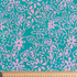 50's Cotton Batik: Pale Pink Floral on Teal - Per ½ Metre