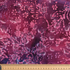 50's Cotton Batik: Watermelon Blush Floral on Twilight Haze - Per ½ Metre