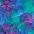 50's Cotton Batik: Tie Dye in Emerald, Purple & Blue - Per ½ Metre