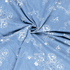 Delicate Floral Embroidered Chambray in Denim Blue - Per ½ Metre