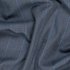 Polyviscose Suiting: Cobalt Stripe on Steel - Per ½ Metre
