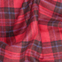 100% Wool English Tweed Tartan in Crimson & Cobalt Blue - Per ¼ Metre