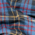 100% English Wool Tartan in Muted Blue, Yellow, Red & Black - Per ¼ Metre
