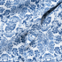 Spanish Linen Paisley in Cobalt & White - Per ¼ Metre