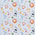 Cotton Poplin Print - Cute Safari Animals on Blue - Per ½ Metre