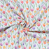 Embroidered Tulips on Cotton Mix - Per ½ Metre