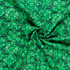Spirit of Ireland: Embellished Shamrocks on Dark Green - 100% Cotton