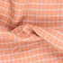 Italian Ex-Designer Pure Linen Apricot Grid Check - Per ¼ Metre