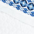 Double-Sided Quilted Viscose w/Lattice Geo in Blue - Per ¼ Metre