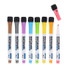 Concept Bullet Tip Whiteboard Markers w/Eraser Lid (8pk)