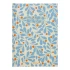 A6 Lined Notebook - Green & Blue Pattern