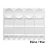 Thin Plastic Paint Palette w/Bowls - Rectangle