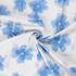 100% Cotton Poplin Watercolour Floral in Blue & Lilac on White - Per ½ Metre