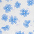 100% Cotton Poplin Watercolour Floral in Blue & Lilac on White - Per ½ Metre