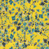 100% Cotton Lawn Watercolour Floral in Teal on Yellow - Per ½ Metre
