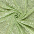 Sequined Soft Mesh in Lettuce Green w/Gold Thread - Per ½ Metre