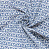 Delicate Hearts Italian Cloqué in Denim Blue & Silver - Per ¼ Metre