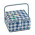 Medium Square Sewing Box - Embroidered Wild Floral Plaid