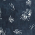 Italian Viscose Satin on Navy w/White Fossil Pattern - Per ½ Metre