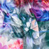 Large Granny Floral Stretch Polyester Velour - Per ¼ Metre