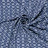 Blue Viscose Twill w/Interlocking Geo Deisgn - Per ½ Metre
