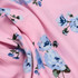 Light Viscose w/Lavender Roses on Bubblegum Pink - Per ½ Metre