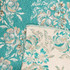 Large Floral Brocade in Teal & Ivory & Metallic Gold - Per ½ Metre
