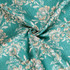 Large Floral Brocade in Teal & Ivory & Metallic Gold - Per ½ Metre