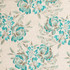 Large Floral Brocade in Teal & Ivory & Metallic Gold - Per ½ Metre