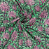 100% Cotton Lawn: Pink Honeysuckle on Black - Per ½ Metre