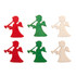 Christmas Craft Embellishments (12pcs) - Bright Wooden Angels