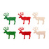 Christmas Craft Embellishments (12pcs) - Bright Wooden Raindeer