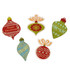 Christmas Craft Embellishments (5pcs) - Assorted Glitter Baubles