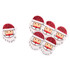 Christmas Craft Embellishments (6pcs) - Glitter Santa
