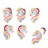 Christmas Craft Embellishments (6pcs) - Festive Glitter Uniorns