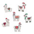 Christmas Craft Embellishments (6pcs) - Festive Llamas