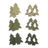 Christmas Craft Embellishments (12pcs) - Green Wooden Trees