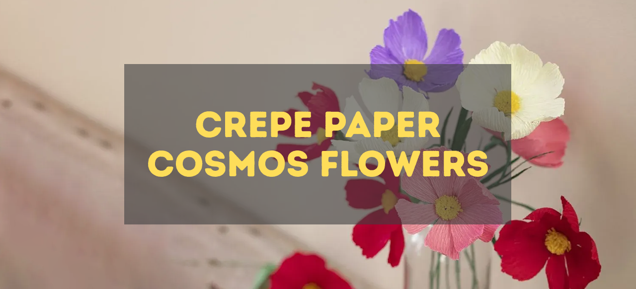 Paper Flower Kit Cosmos. Papercraft Kit for Women. A Creative Gift Idea. 