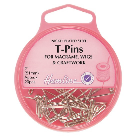 50Pcs/100Pcs Metal Long T Pins for Modelling Macrame Wigs Sewing Craft