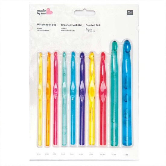 Acrylic Crochet Hook Set (10pk) Rainbow Vibes & Scribes