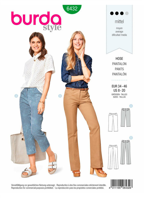Trousers & Pants sewing patterns