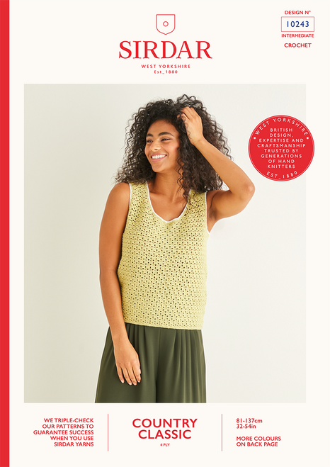 Sirdar Pays Classique Peignée 100g Tricot Laine Fil - 679