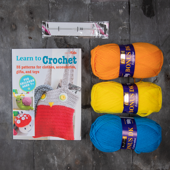 Kids 'Learn to Crochet ' Kit Vibes & Scribes