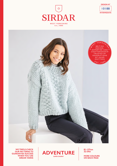 Roll Neck Poncho 10148 pattern by Sirdar