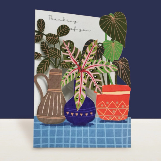 Greeting Card - Thinking of You - Paper Cut Art - Vibes & Scribes