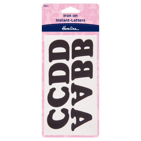 Iron-On Instant Letters (40pcs) - Black - Vibes & Scribes