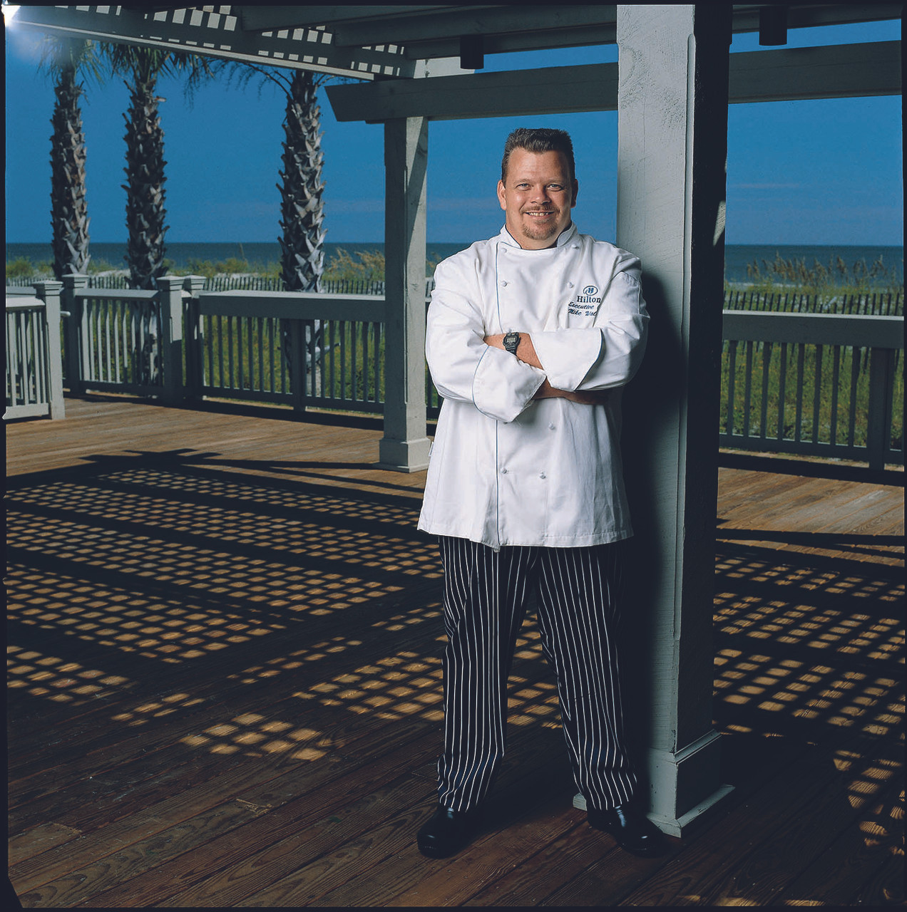 Traditional Chef Coat in White Egyptian Cotton Royal Cording